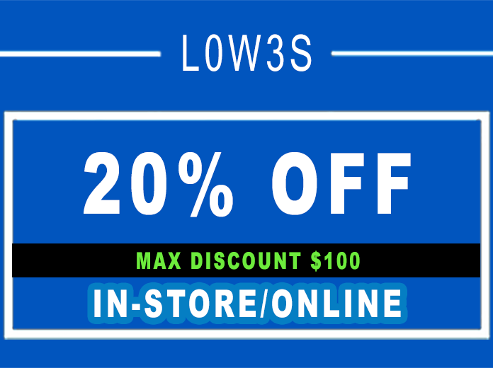 Low3s 20% OFF - INSTORE or ONLINE MAX SAVING $100