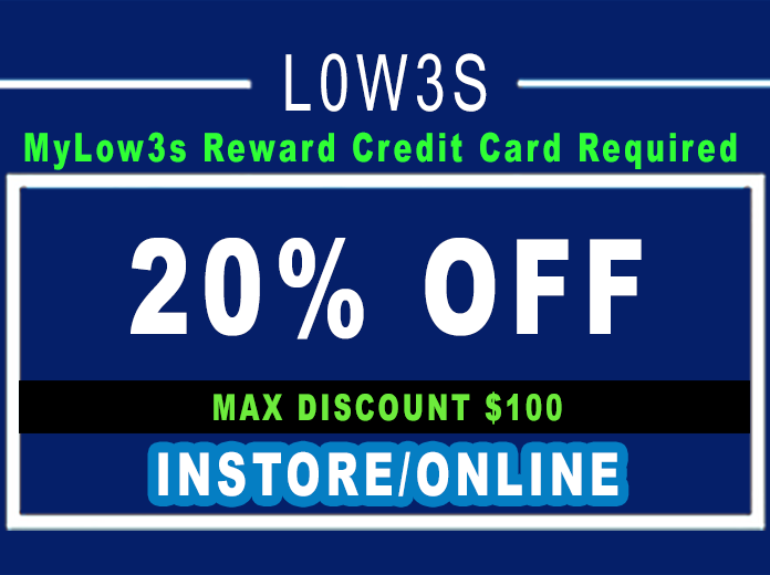 Low3s 20% OFF - INSTORE or ONLINE (MYLOW3S REW. CARD REQUIRED)